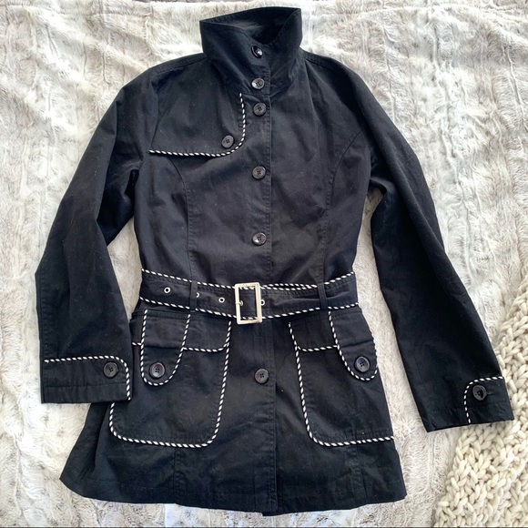 Marc Jacobs Black Cotton Button Up Belted Jacket - Picture 14 of 15